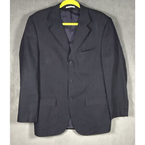 Massimo Dutti Mens 100%‎ Linen Black Blazer Jacket Size 50/40